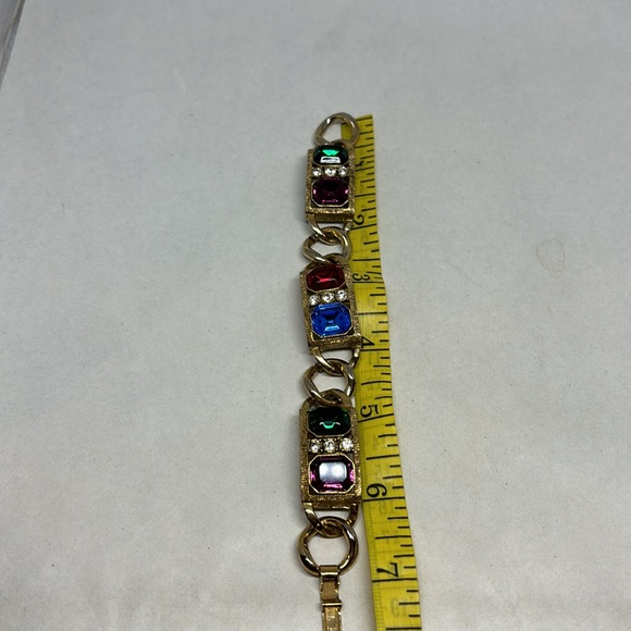 Large octagon rhinestone bracelet - Picture 13 of 13
